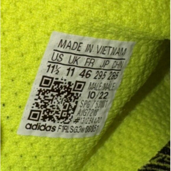 Adidas AdiZero 12.0 Poison Mens Football Cleats Size 11.5 Neon Green Black - Picture 9 of 9